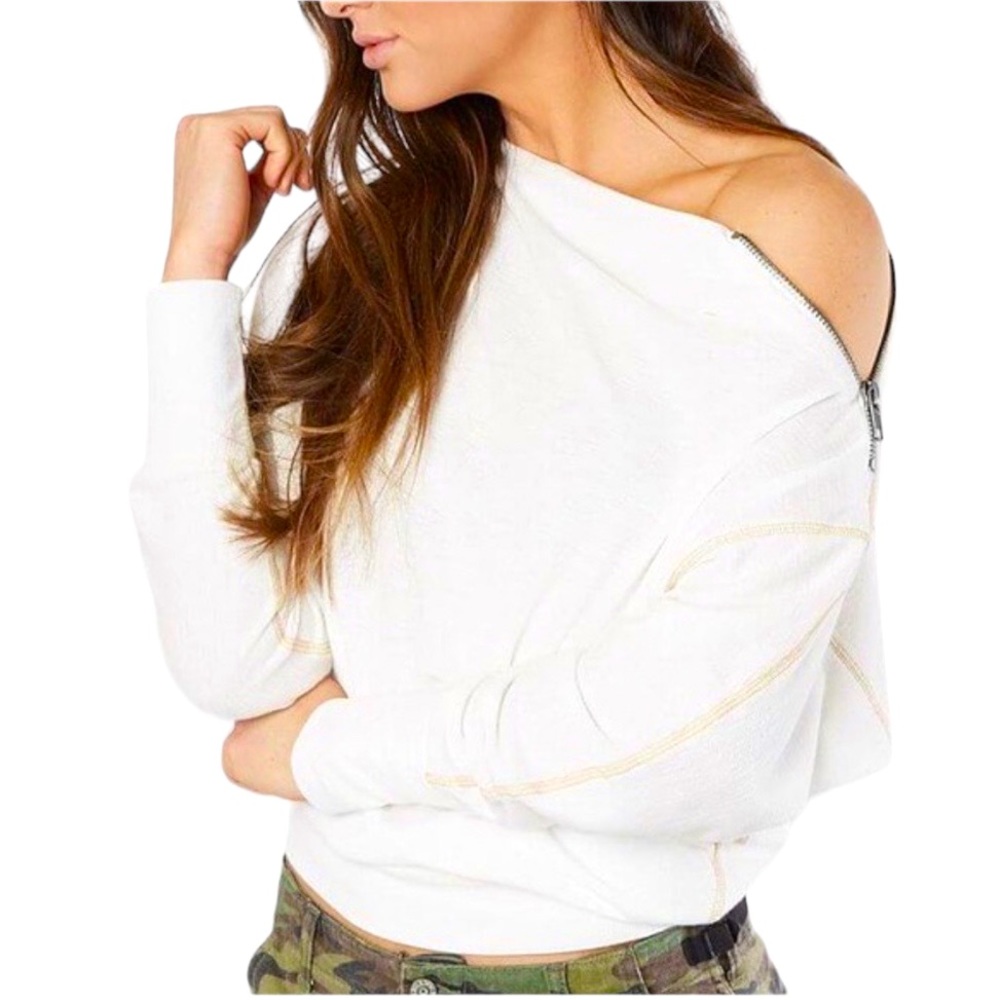 Free People Off-Shoulder White Top